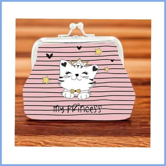 Handbags - 👣 4/$20.  Cute Pink Cat Coin Purse